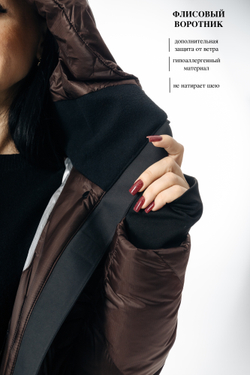 Женский пуховик с натуральным наполнителем - гусиный пух