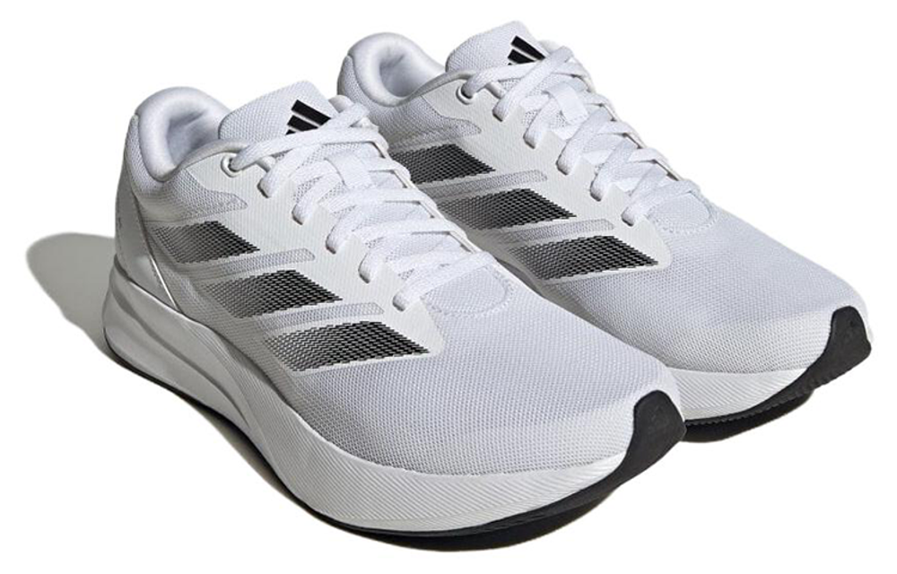 Adidas Duramo RC light and soft mesh anti-slip, wear-resistant, shock-absorbing low-cut training running shoes for men and women with the same style of white and black