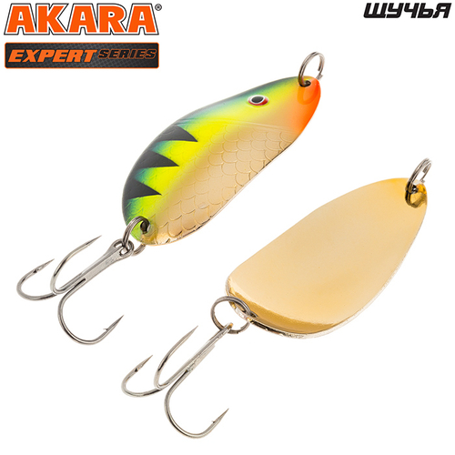 Блесна колебалка Akara Expert Щучья 65 мм 12 гр. 18/GO