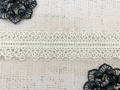 Кружево плетёное, ш. 3,5 см, айвори