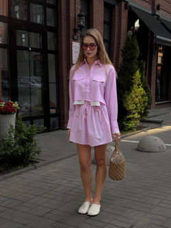 Костюм Candy stripes розовый