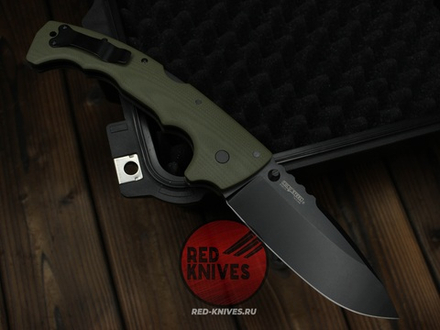 Нож Cold Steel 5 Max - руокять зеленый G10, темный клинок
