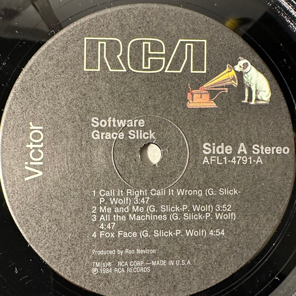 Grace Slick ‎– Software (США 1984г.)