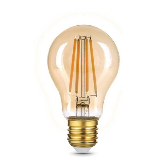Лампа cветодиодная филаментная Gauss E27 10W 2400K прозрачная 102802010