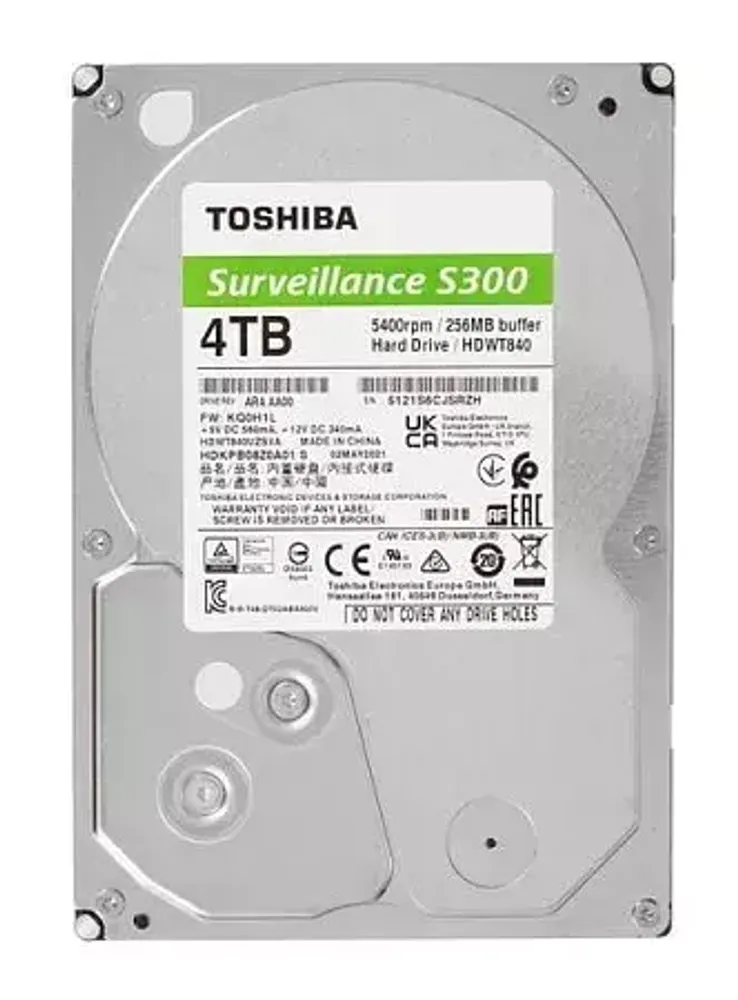 Жесткий диск HDD 4 TB Toshiba Surveillance S300 (HDWT840UZSVA)