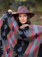 Палантин теплый с орнаментом Навахо