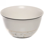 Салатник керамический «Прометей» 22*12см белый мрамор