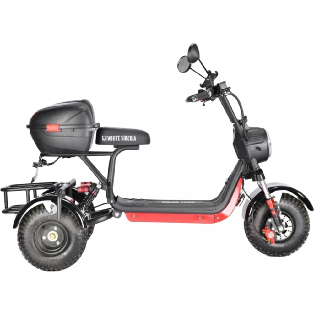 Электроскутер CityCoco WHITE SIBERIA TRIKE MINI 1500W Черный