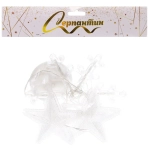 Фигура светодиодная «Снежинка» 16.5*17.5 см (батарейки 3 ААА), 1 реж, Теплый белый