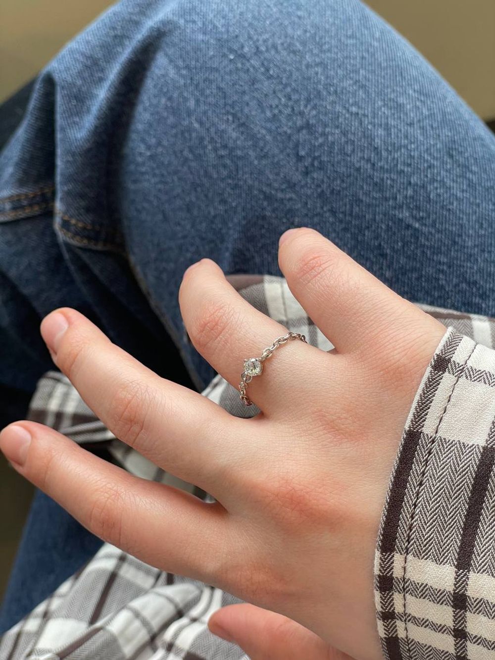 Кольцо-цепочка Round