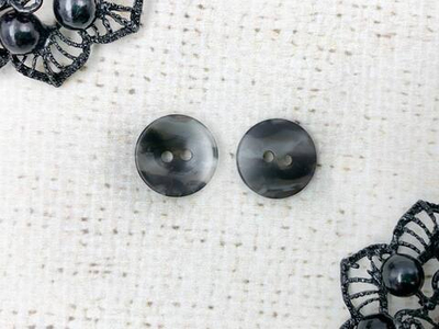 Пуговицы, d 1,5 см, 2 прокола, чёрный