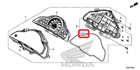 37205-K35-V01. PACKING. Honda PCX 2 gen 2014-2017 (first LED). Speedometer lens cover seal