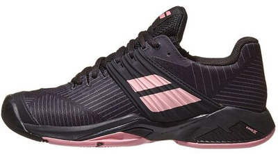 Женские Кроссовки теннисные Babolat Propulse Fury AC Women - black/geranium pink