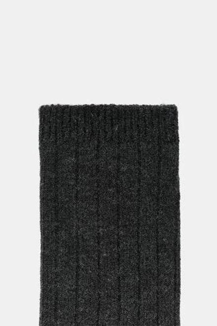 ZARA БАЗОВЫЕ НОСКИ В РУБЧИК, СЕРЫЙ МЕЛАНЖ