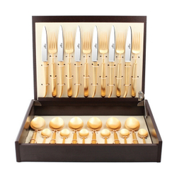 Набор столовых приборов на 6 персон 24 предмета Cutipol Ergo Gold общий вид