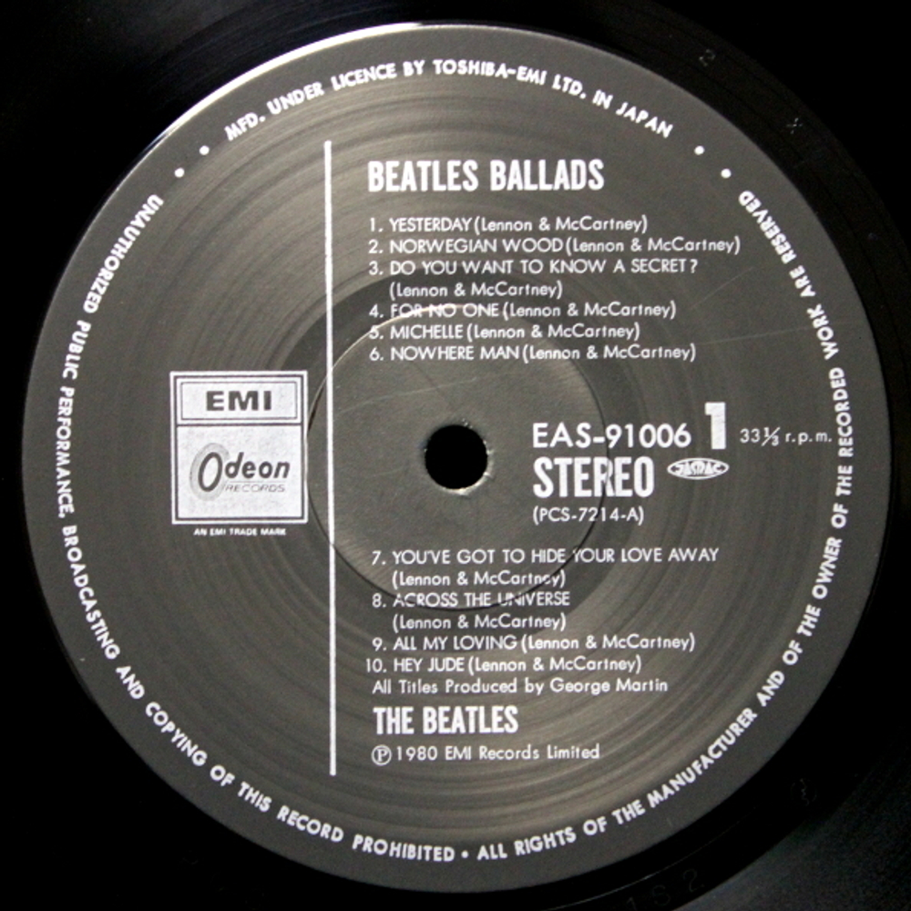 The Beatles / The Beatles Ballads (20 Original Tracks)(LP)