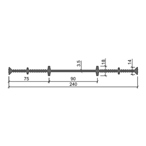 Гидроизоляционная шпонка ХВ-240 ПВХ-П