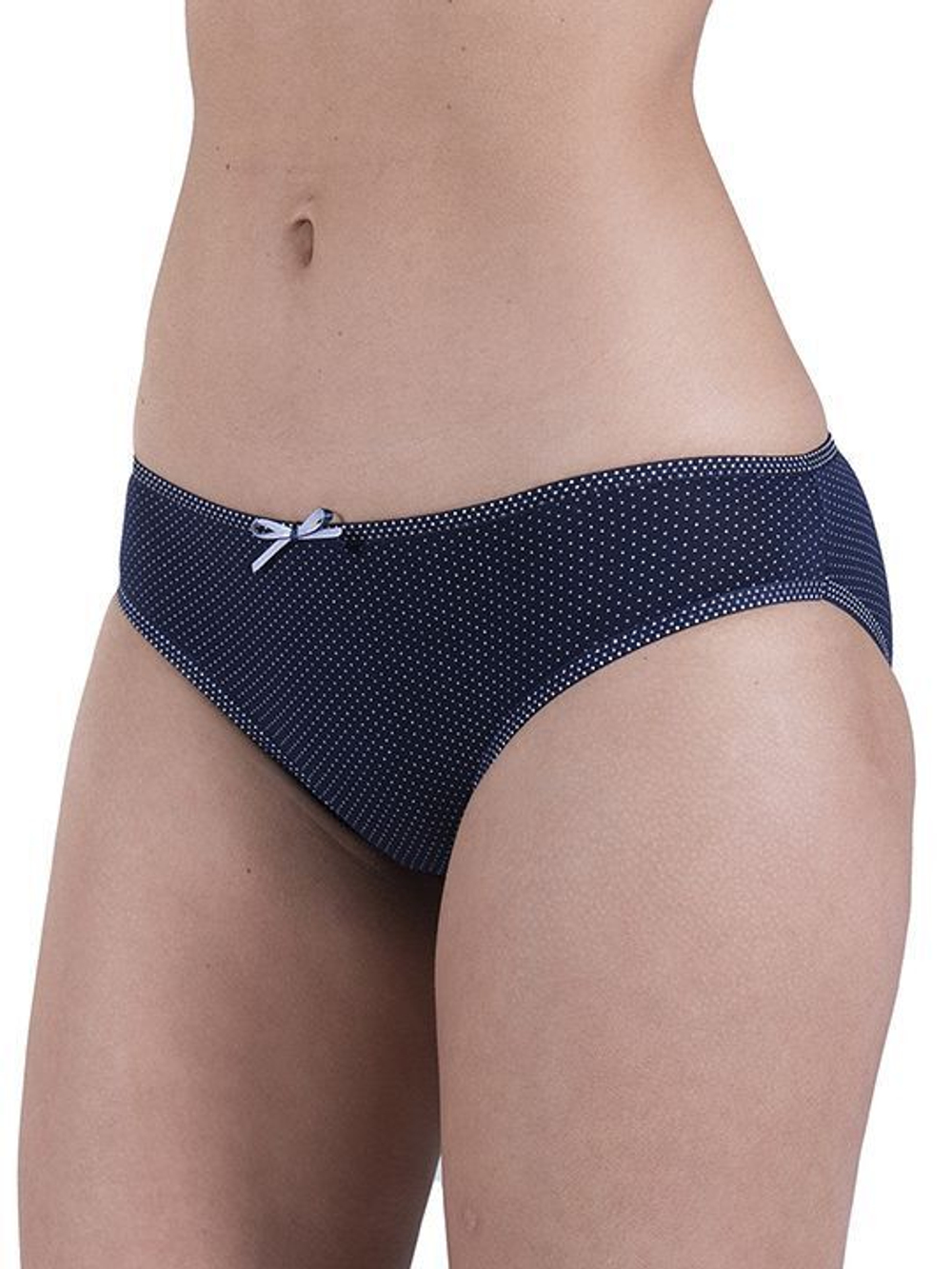 Хлопковые слипы с принтом горошек (Размер: L) (Цвет: темно-серый)