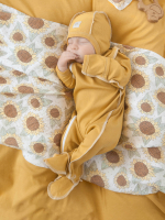 Комбинезон Mjölk Sleep and Play Mustard, швы наружу