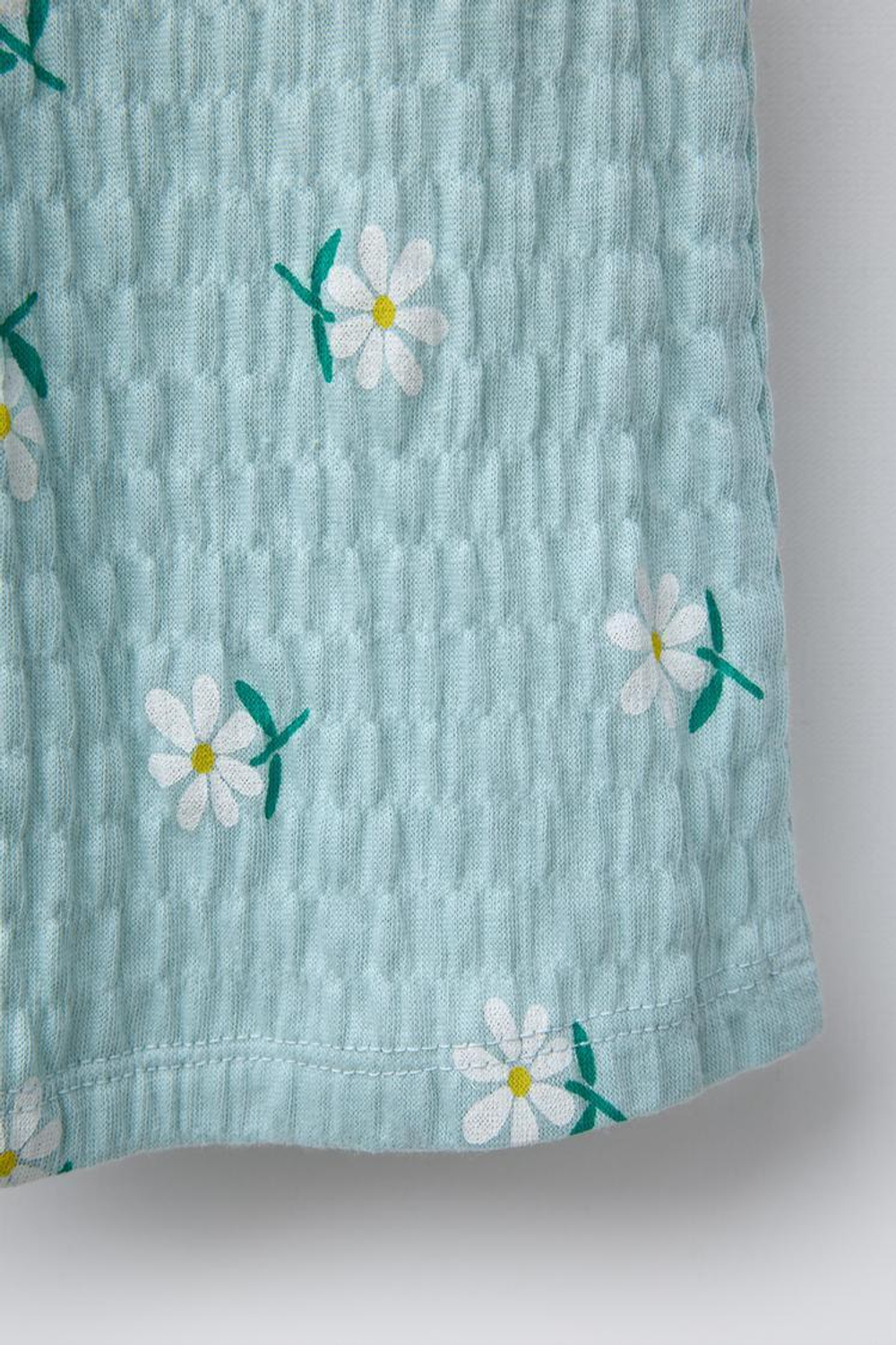 ZARA КОМБИНЕЗОН ИЗ РЕЛЬЕФНОЙ ТКАНИ С ВОЛАНАМИ, ГОЛУБОЙ