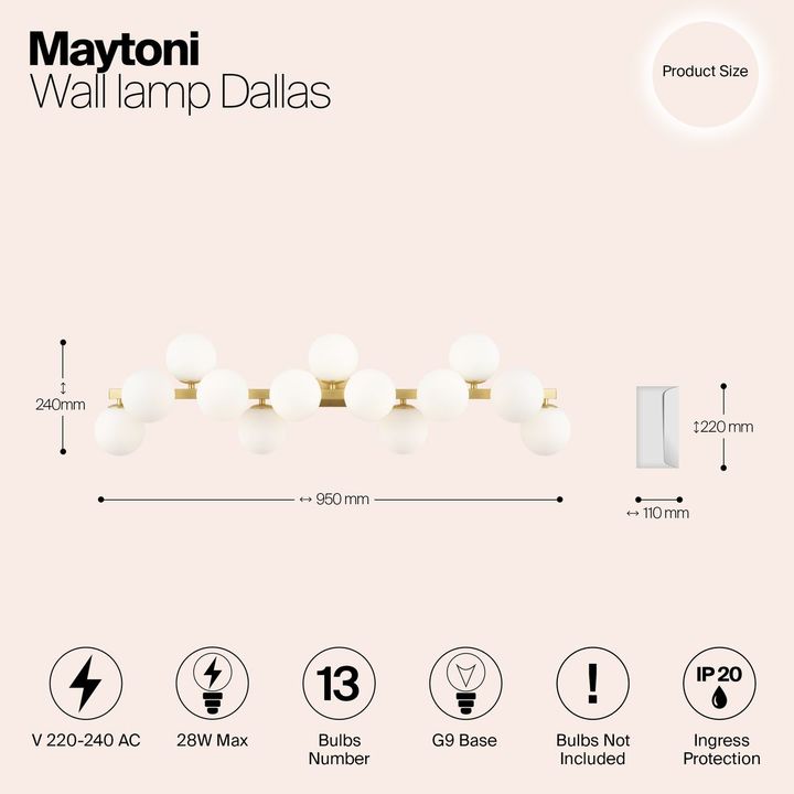 Бра Maytoni Dallas MOD547WL-13BS