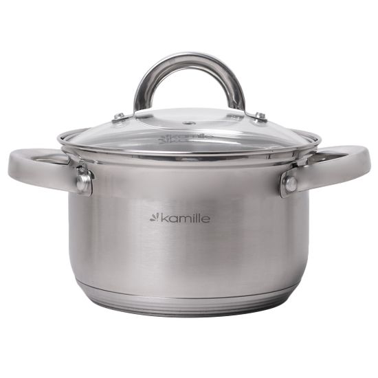 Кастрюля 2,9 л. из нержавеющей стали Kamille KM 5618S с крышкой