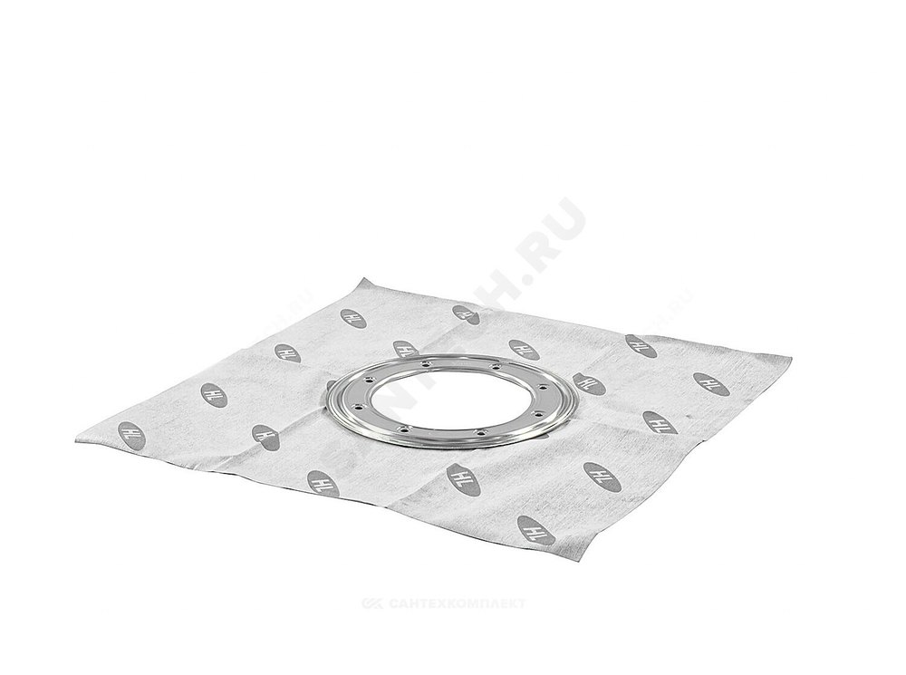 Фланец нерж сталь обжимной гидроизоляционный Дн 148 с полотном типа Montaplast B, резиновым уплотнительным кольцом 500х500мм HL HL8300.M