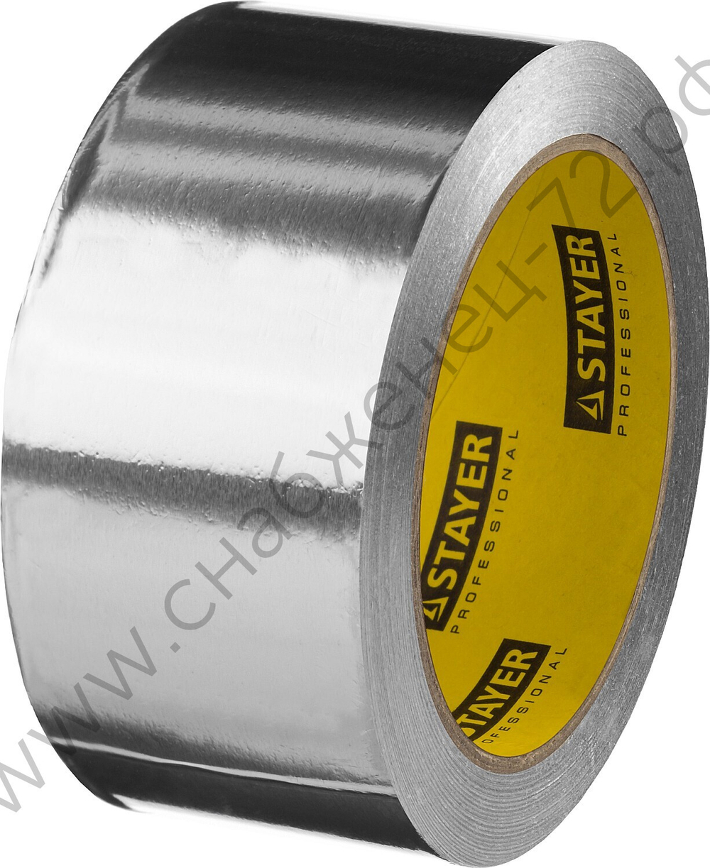 STAYER ProTape 50 мм, x 25 м до 120 °С, Алюминиевая лента самоклеящаяся, PROFESSIONAL (12268-50-25)