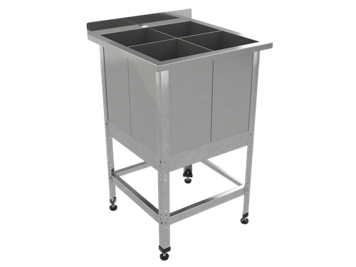 Ванна моечная для яиц ВМЯБ "Бизнес" , 500х500х860 мм, с бортом