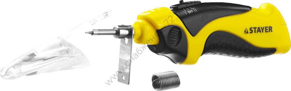 STAYER PROTerm 8Вт 3АА высокотемпературное жало, Беспроводной паяльник (55409)