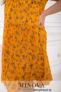 Платье 8620-3Б-желтый Minova