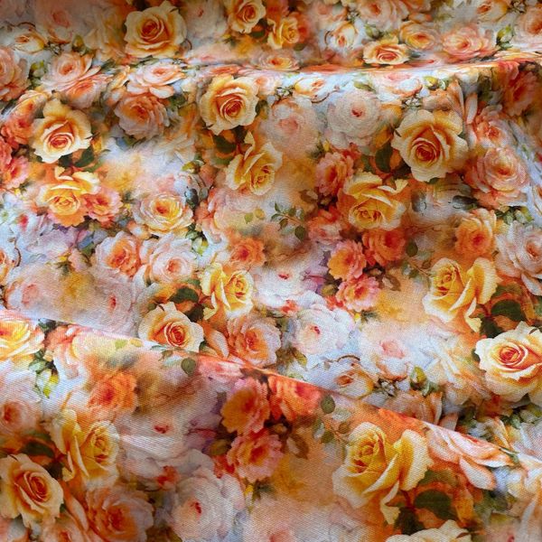 Желтые Розы, 100% хлопок Handmade Fabrics 3