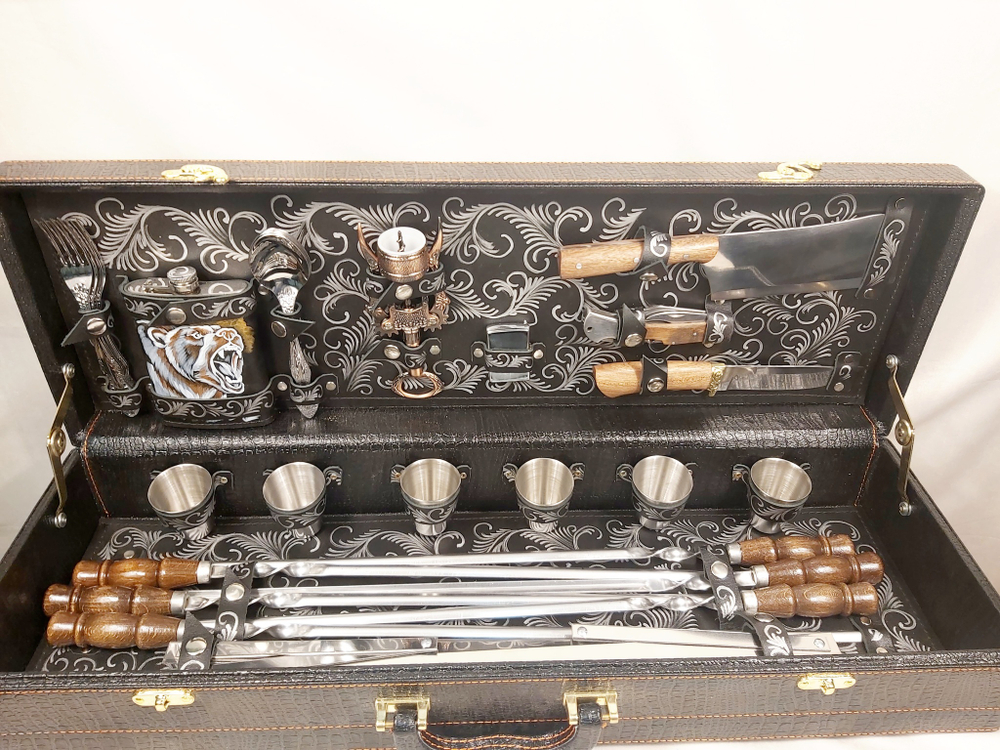 Набор подарочный для пикника «Гусарский» на 6 персон в кейсе