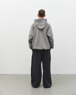 Zip-Up Hoodie Ragged LOGO Ultimate Gray