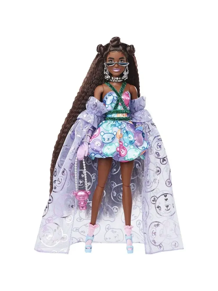 Кукла Барби Экстра в фиолетовой накидке HHN13