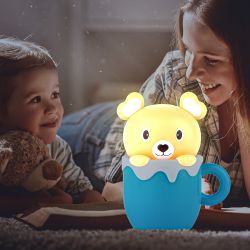 Ночник - светильник светодиодный ЭРА NLED-401-0.5W-BU аккумуляторный синий | Ночники