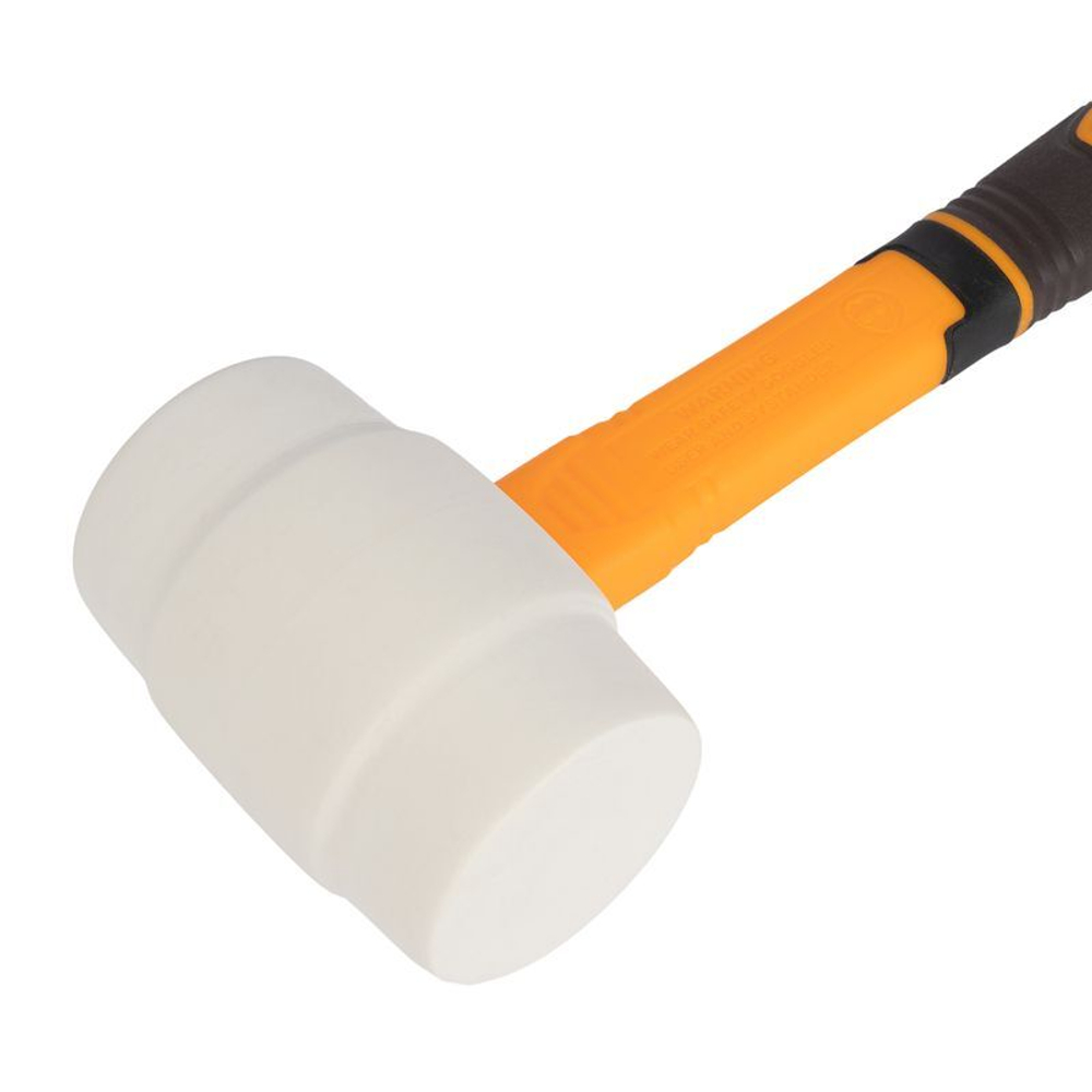 Киянка резиновая белая 450 гр с фиберглассовой рукояткой INGCO