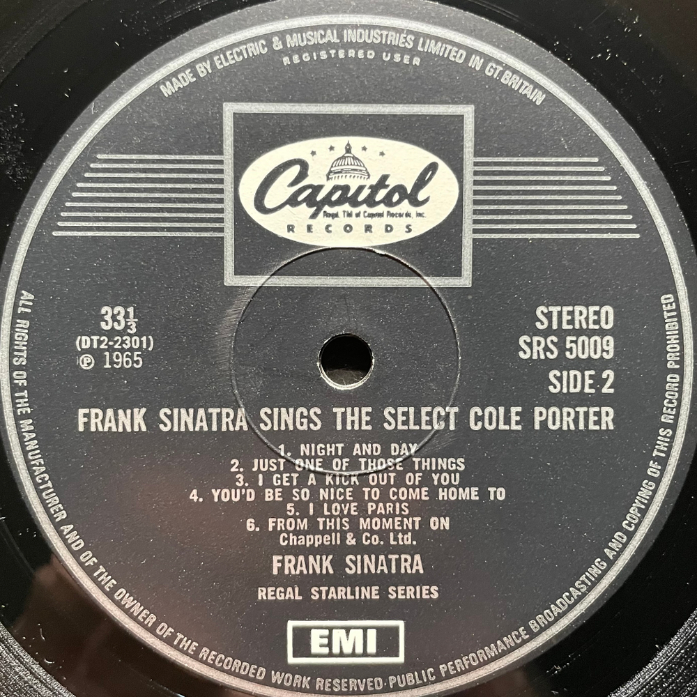 Frank Sinatra - Sings The Select Cole Porter (Англия 1969.)