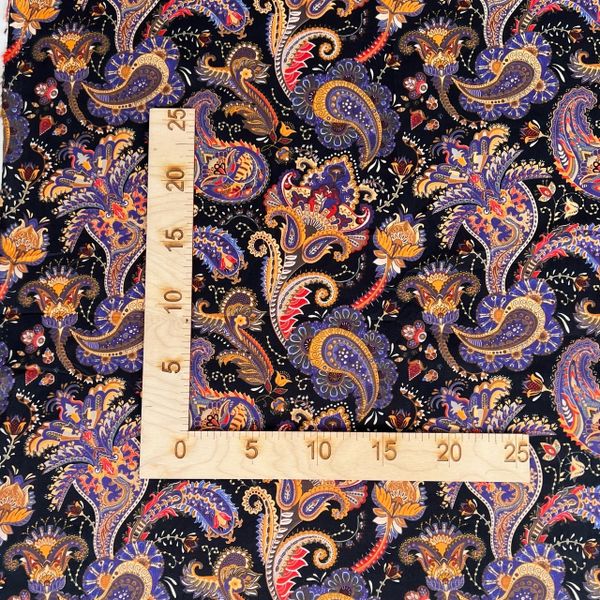 ПЕЙСЛИ, ЧЕРНЫЙ, 100% хлопок, ширина 145 см 4