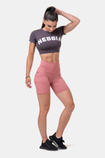 Топ женский Short Sleeve Sporty Crop Top 584 Каштановый
