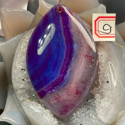 37529 Агат цветной тон. Кулон 50-55м