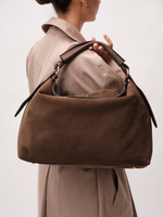 Замшевая сумка Andrea DBR 31374 кофе