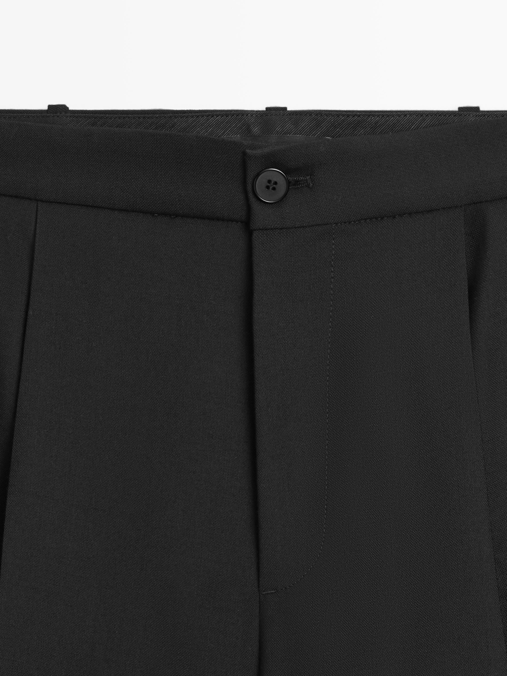 Massimo Dutti Свободные брюки с вытачками, черный