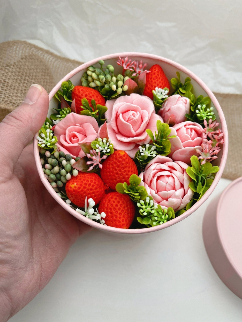 Мечтательница букет из мыла