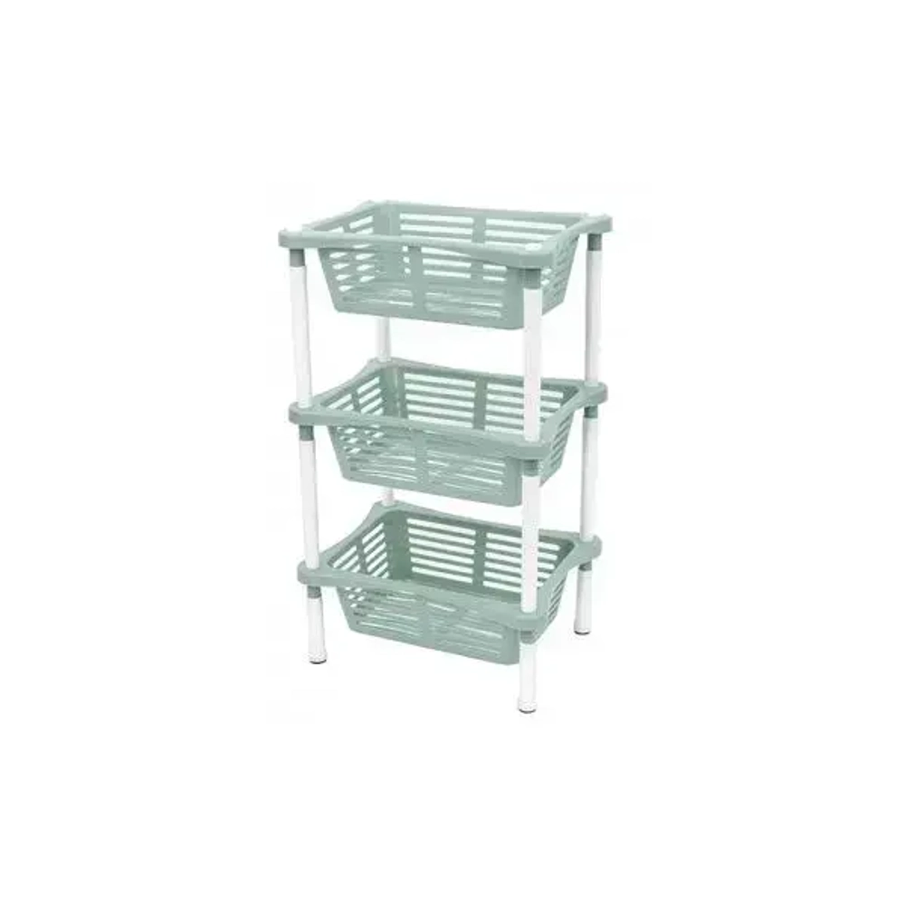 Этажерка с корзинками Krita 3-х секц (серая мистерия)