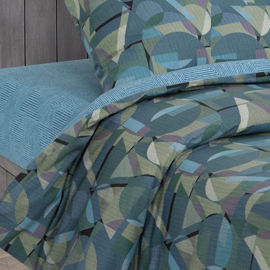 Двуспальный с европростынёй комплект постельного белья Дали DE LUXE поплин наволочки 70x70 см