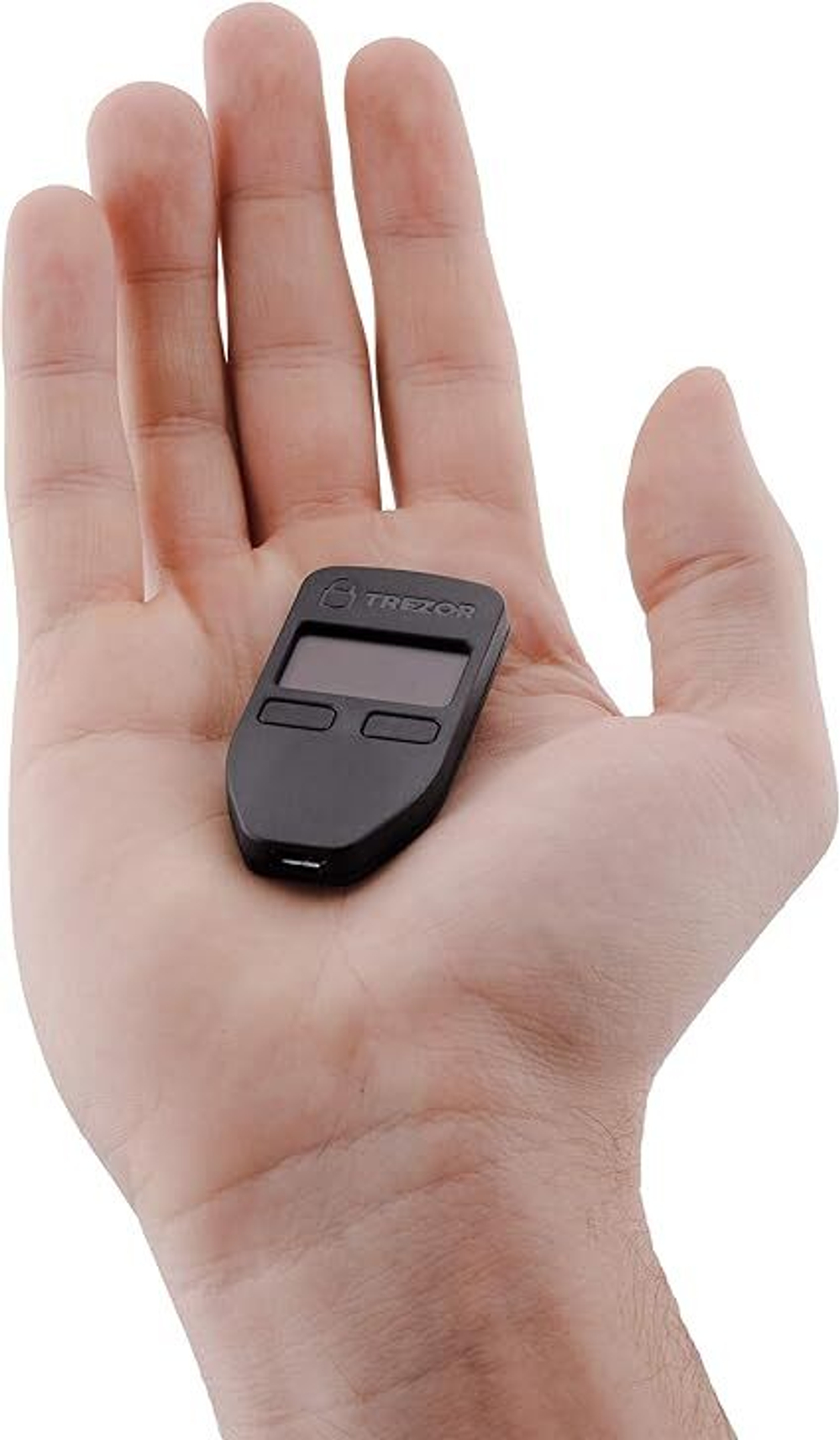 Trezor Model One — Оригинальный аппаратный криптокошелек. Безопасное хранение Bitcoin и управление тысячами монет и токенов. Простой интерфейс, быстрая настройка (черный)
