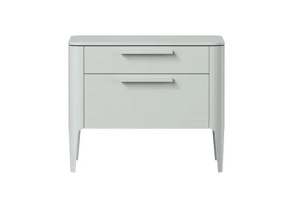 Тумба прикроватная Type oak 2 ящика ширина 60 см (светло-серый)