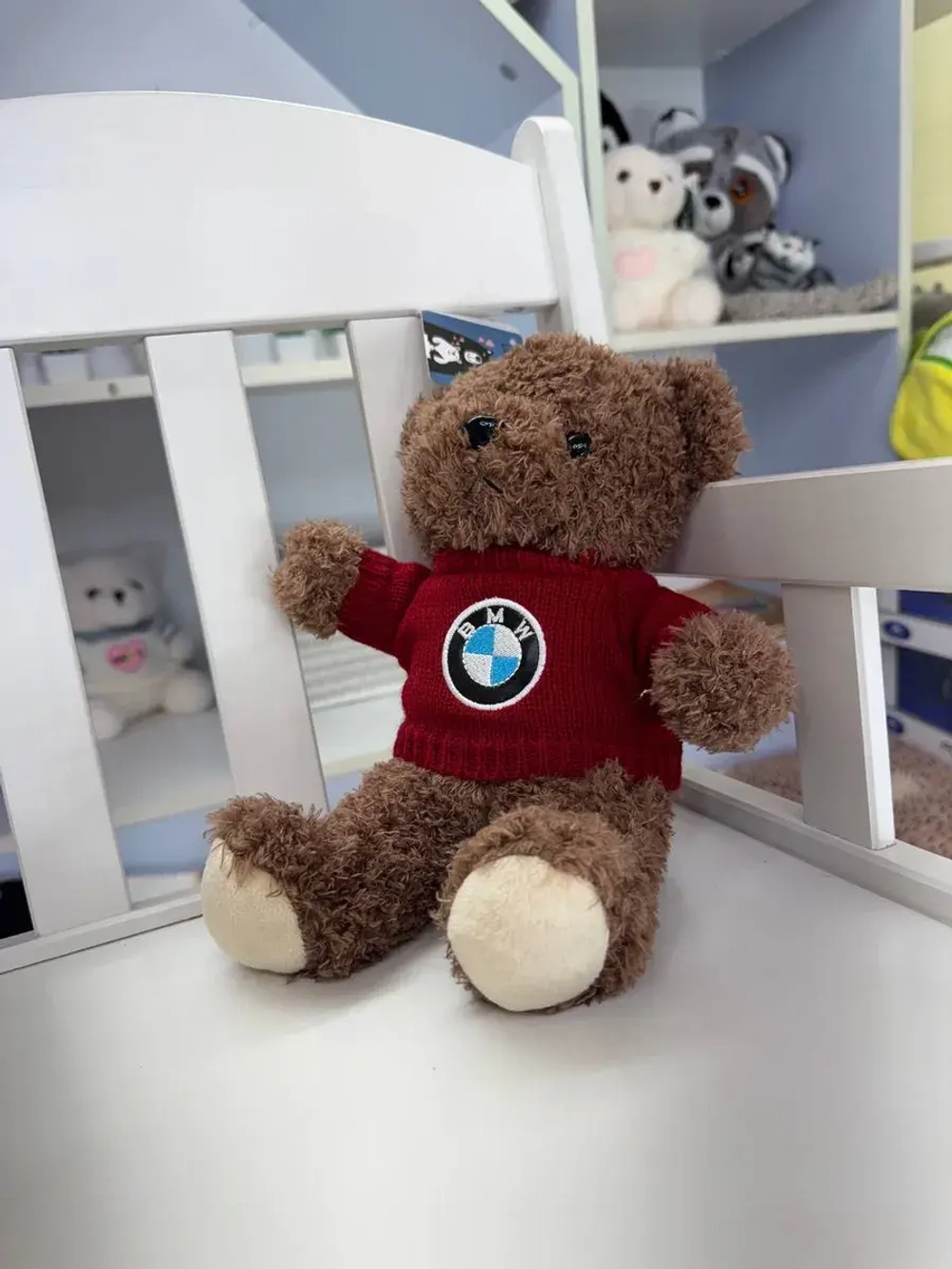 Мягкая игрушка медведь с логотипом БМВ BMW 28 см