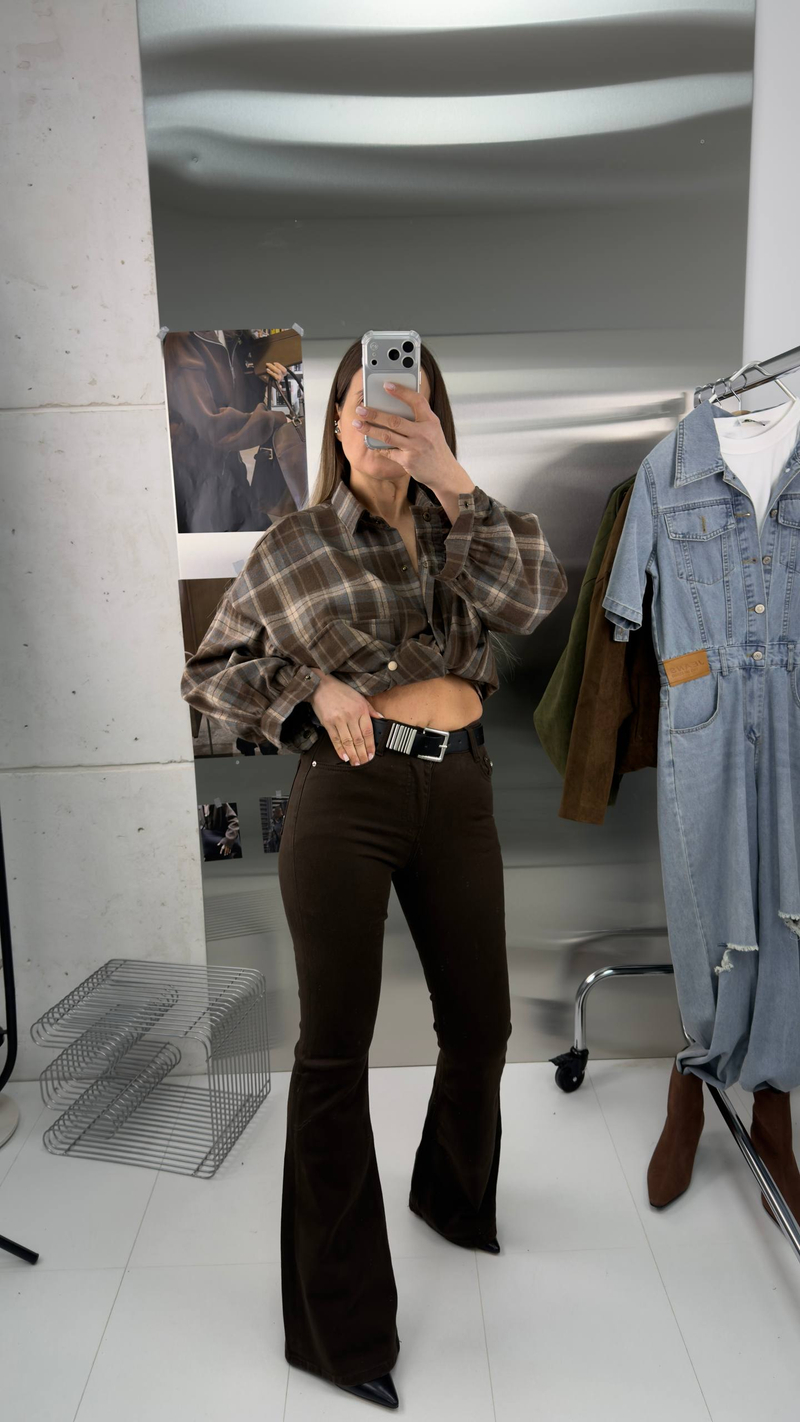 Брюки джинсовые женские арт.: 73056-7 цвет "шоколад"